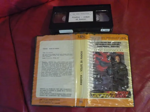 Italy VHS CBC Video - Firefox Volpe di Fuoco - Clint Eastwood