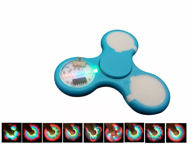 Fidget Hand Spinner Led Light 14 Design Anxiety Relief Desk Toy Stocking Stuffer