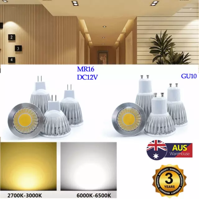 4/8/16Pcs GU10 9W 15W Downlight Bulbs LED COB Spotlight Lamp Globe Lights Home