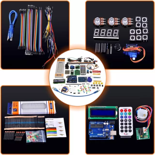 UNO R3 Project Super Starter Kit for Arduino IDE with Power Supply Module UK 2