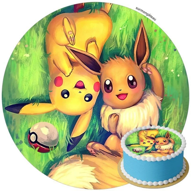 Décor De Gâteau Pokémon Comestible En Azyme – Diamètre 20 Cm, Neuf, Pour Toutes Les Fêtes