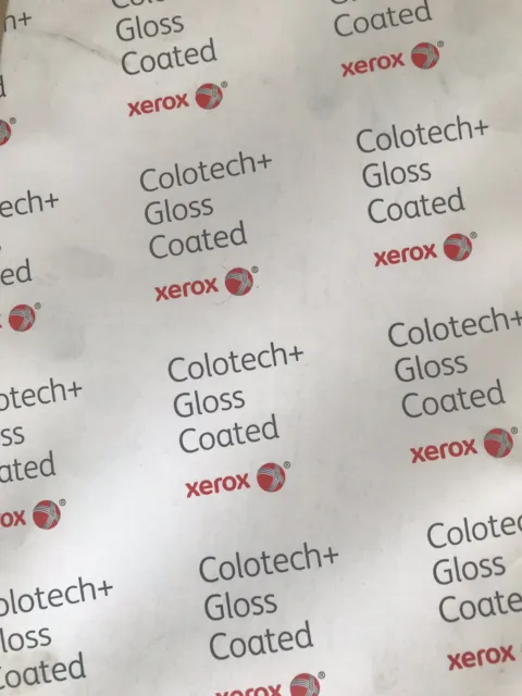 A4 Xerox Colotech Plus White Gloss Coated Paper / Thin Card 170gsm 40 Sheets
