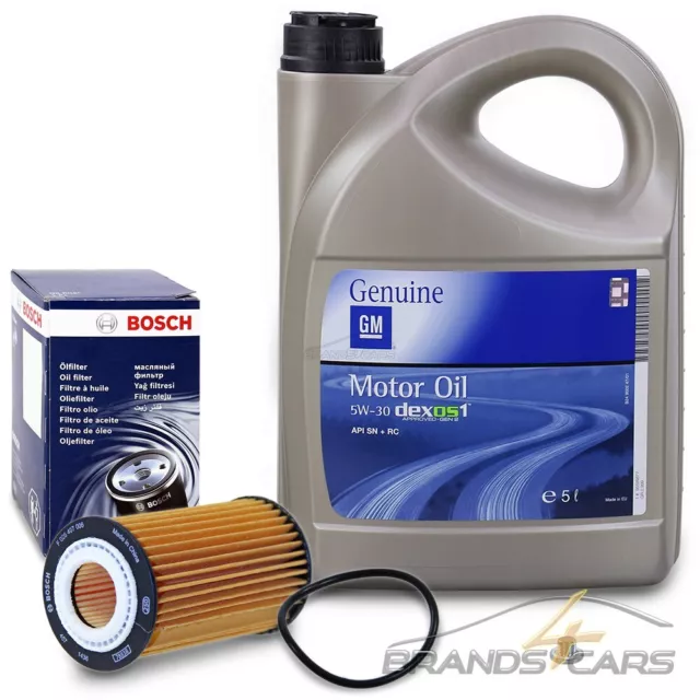 Bosch Ölfilter+5 L Für Opel Gm 5W-30 Für Opel Meriva B 1.4 Mokka 1.4 1.6