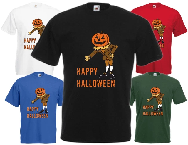 Happy Halloween Zucca Uomo T-Shirt Cool Spaventoso Umorismo Divertente Festa FC