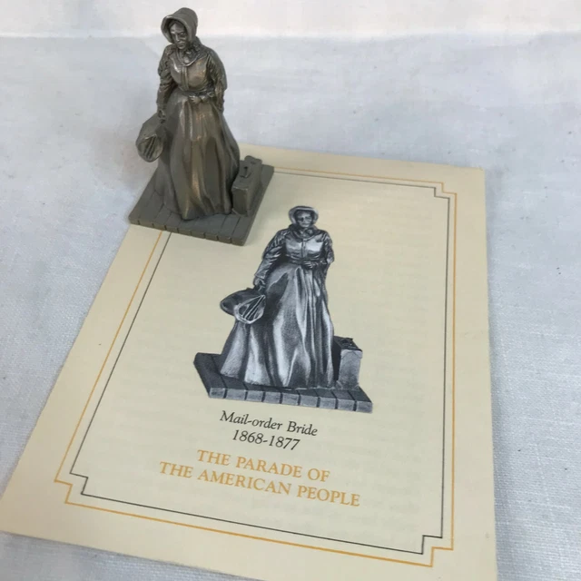 Saturday Evening Post Parade Of American People Pewter : "MAIL-ORDER BRIDE" 1982