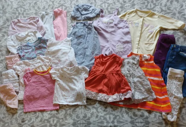 Large Bundle Of Spring Summer Girls Clothes 3-6 Months