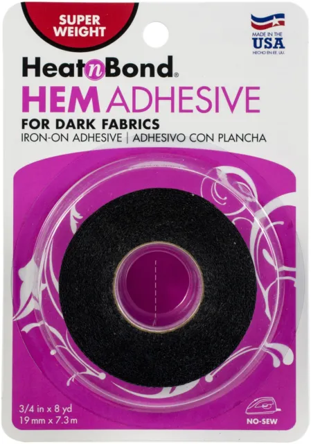 HeatnBond Hem Iron-On Adhesive for Dark Fabrics-Super-.75"X8yd 3727