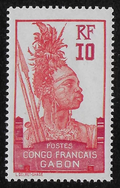 Gabon 1910 Yt 37** Mnh