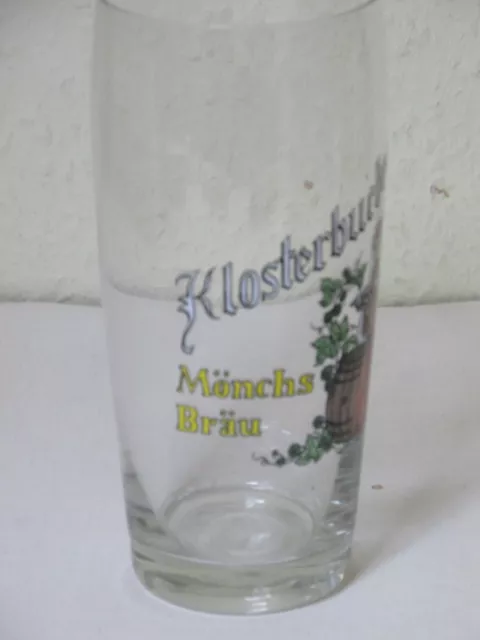 Klosterbucher Mönchs Bräu - altes Bierglas ca. 0,25 l 2