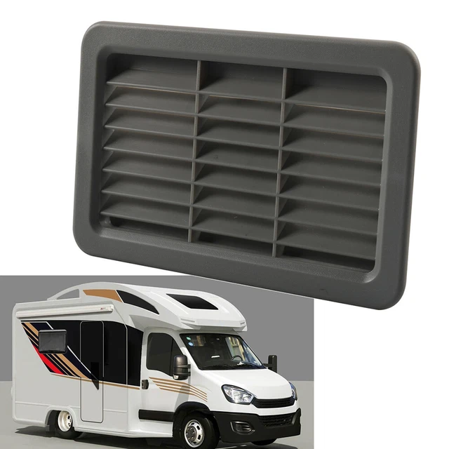 Gray Louvered Air Outlet Grill Cover Ventilation Grille Trim Bezel For RV Bus