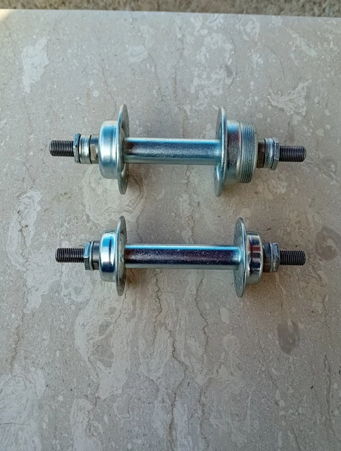 Paire De Moyeux De Roues Vélo D'époque Legnano - 36 Trous - Axe 14mm - Italie