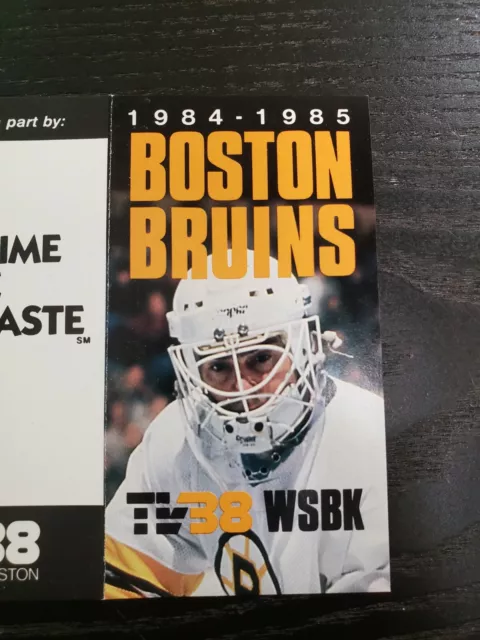 1984-85 Boston Bruins NHL Hockey Pocket Schedule ~ McDonald's