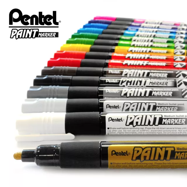 Pentel MMP20 Permanent Paint Marker Pens - Pack of 6 - By Colour