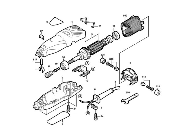 Dremel 200 300 395 Spares Spare Parts Switch Case Spindle Motor Carbon More 2