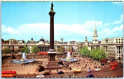 Postcard - Trafalgar Square - London, England