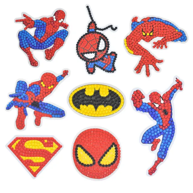 SPIDERMAN SUPERHERO DIAMOND Painting DIY Mosaic Stickers Kids Birthday  Gifts $11.56 - PicClick AU
