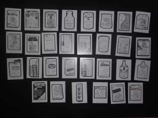 2018 Topps Wacky Packages Old School Series 7 Complete Pencil Rough Sketch Set