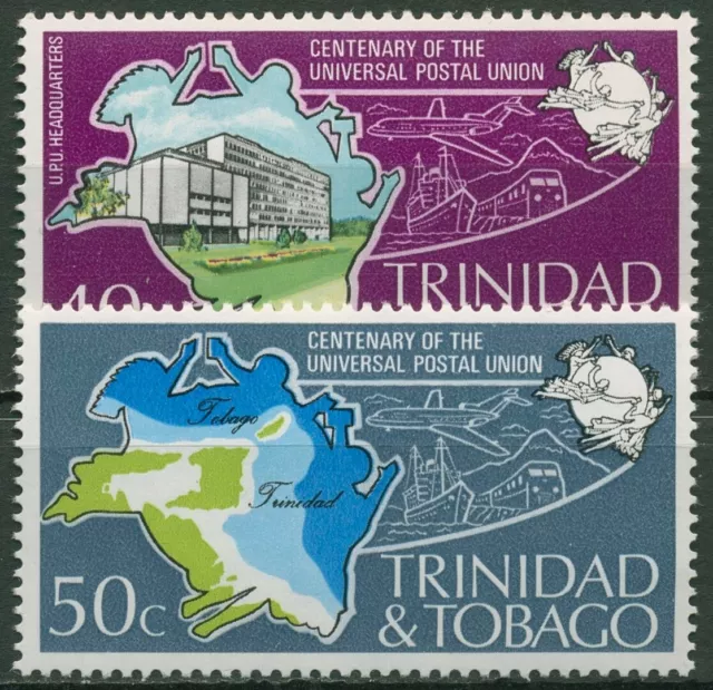 Trinidad und Tobago 1974 100 Jahre Weltpostverein UPU 328/29 postfrisch