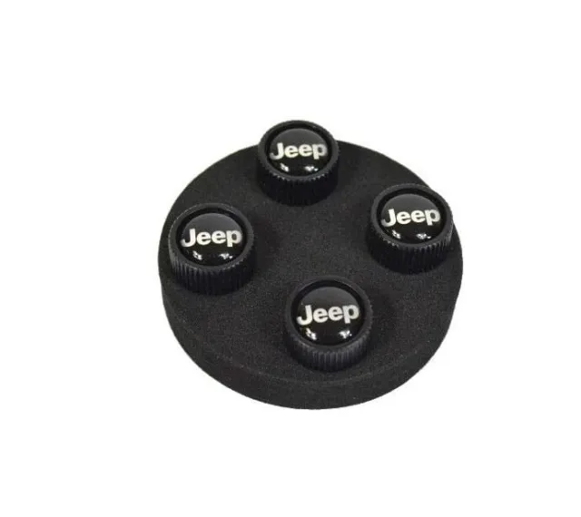 Genuine OEM Mopar Tire Valve Stem Cap Set For Jeep Cherokee Commander Compass