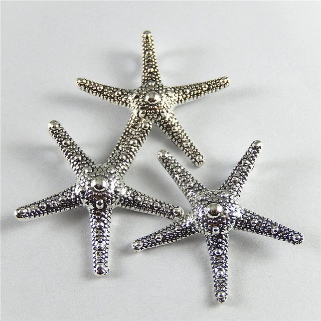 20x Retro Silber Ton Seestern Form Legierung Charme Schmuck Anhänger Kunst 52357