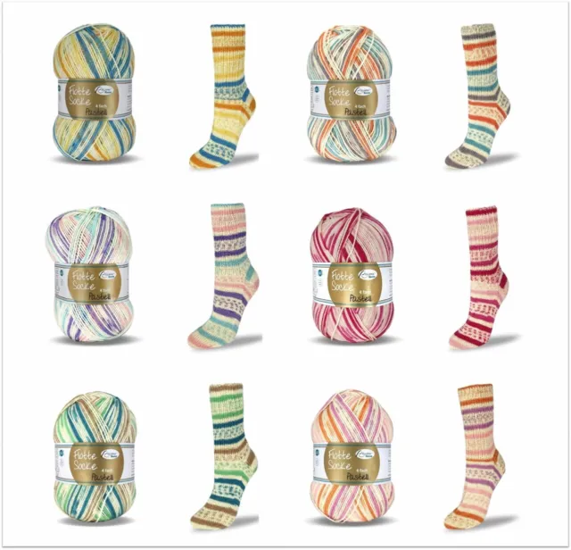 100g Flotte Socke Pastell 4-fach Sockenwolle Garn zum Stricken GP 75,90€/1kg
