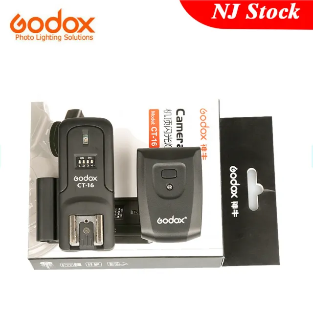 US Godox CT-16 Wireless Flash Trigger Transmitter+Receiver Set for Canon Nikon