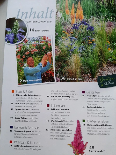 ZEITSCHRIFT GARTEN FLORA, Juni 2024; gärtnern, erleben und genießen EUR