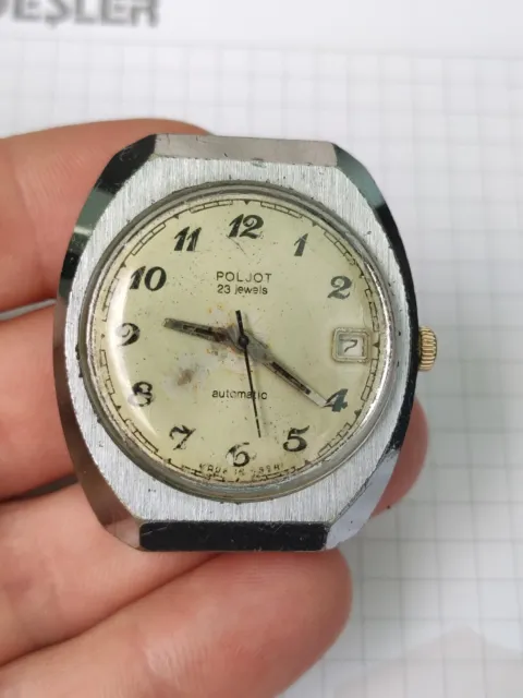 Vintage Watch RARE USSR Soviet Poljot 23 jewels Automatic 2616.2H  NOT WORKING!!