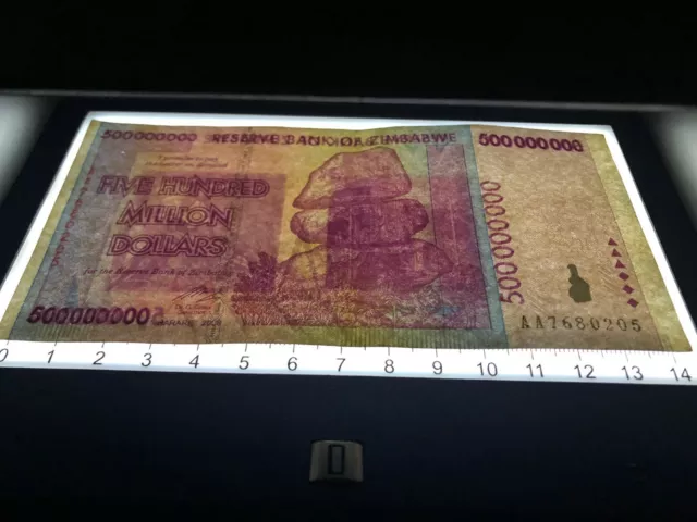 Zimbabwe One 500 Million Dollar Bill Banknote Pre- 10 50 100 Trillion Series 2