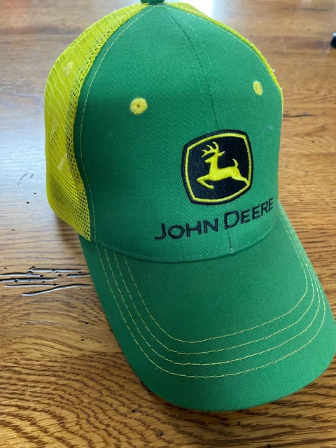 John Deere Cap Hat Strapback  One Size Clean Mesh Back New Unused Farmer