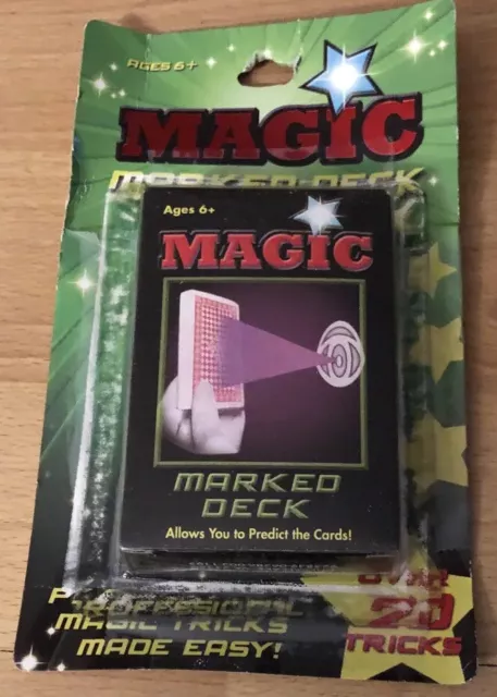 Magic Playing Cards Trick Set Marked Deck Over 20 Tricks (Opened Package)