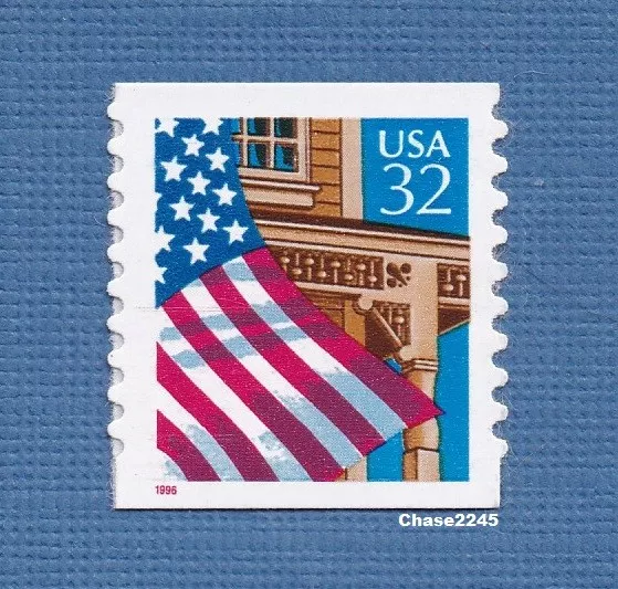 Scott #2915A Flag over Porch 32c (Self-Adhesive Coil Single)1996 Mint NH