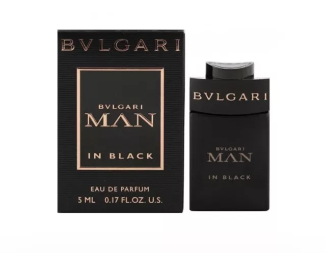 Bulgari BVLGARI Perfume MAN IN BLACK Eau De Parfum Mini Men's Cologne 0.17oz 5ml 2