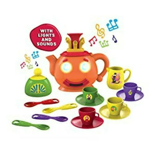 TELETUBBIES LIGHT & Sound Tea Set With Teapot Cups Spoons Jug Bowl EUR