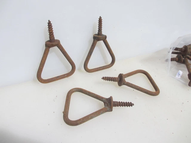 Vintage Iron Ceiling Hook Hanger Old Storage Antique Garage 3"W- £8each
