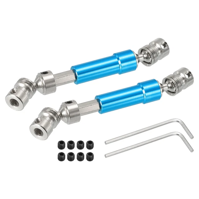 RC Drive Shaft CVD Rear Center Drive Shaft with M4 Grub Screws Metal Sky Blue