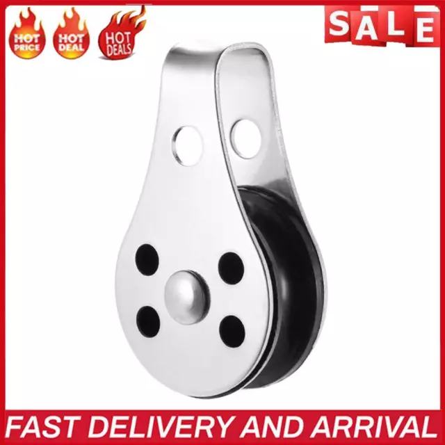 Stainless Steel Pulley Single Wheel Load Bearing Swivel Lifting Rope Pulley