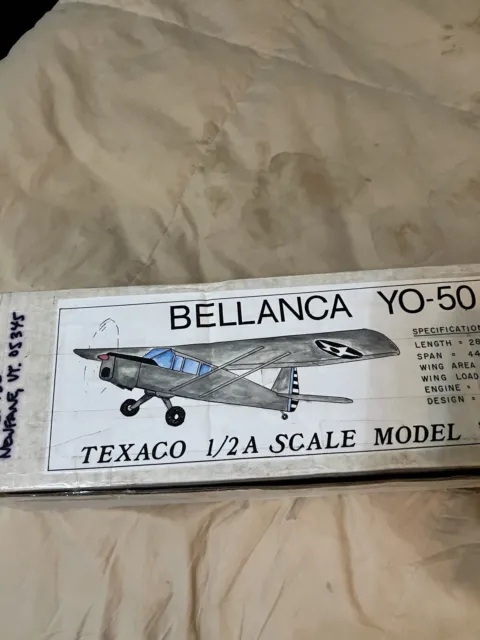Rare Schreyer Bellanca Yo-50 Cox Texaco .049  Balsa R/c Model airplane Kit NIB