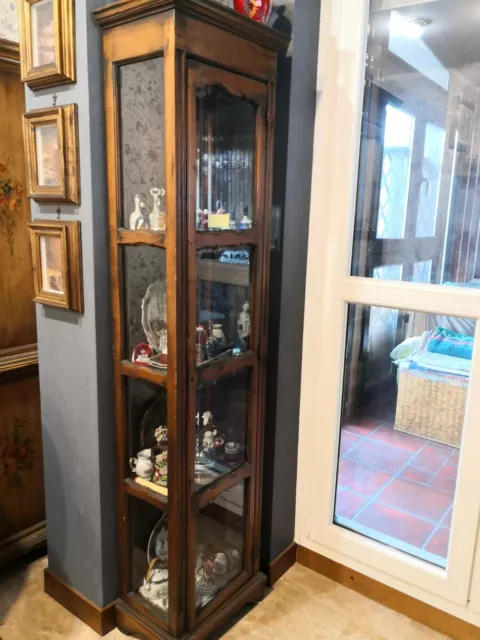 Vetrinetta in legno dimensioni 206x45x59 cm, perfettamente tenuta