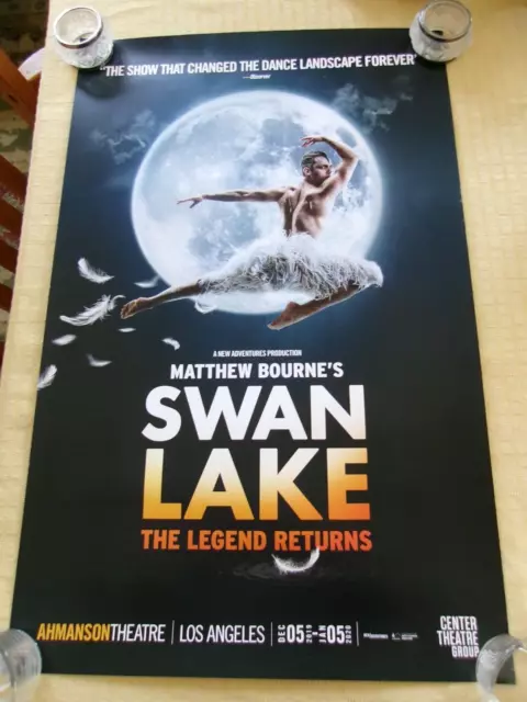 MATTHEW BOURNES Ballet All Male SWAN LAKE Poster LA 2019