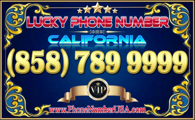 Lucky Phone Number California (858) 789-9999