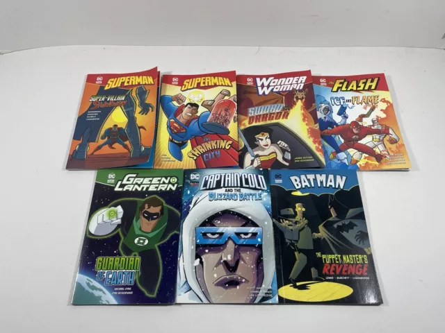 DC Superman Batman Flash Green Lantern Captain Cold Paperback 7 comic books