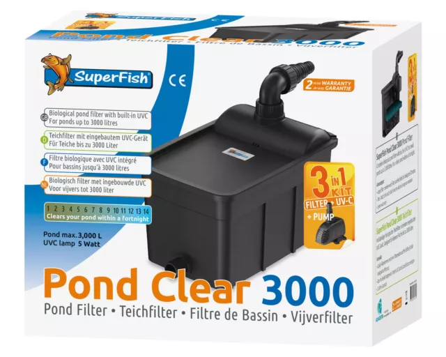 SF Pond Clear 3000 Teichfilter-Set mit UVC und Pumpe für Teiche bis 3000 ltr.