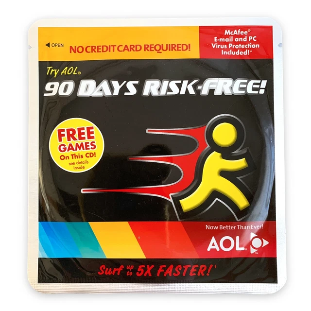 VTG 1990s AOL America Online Trial CD-ROM Sealed NEW