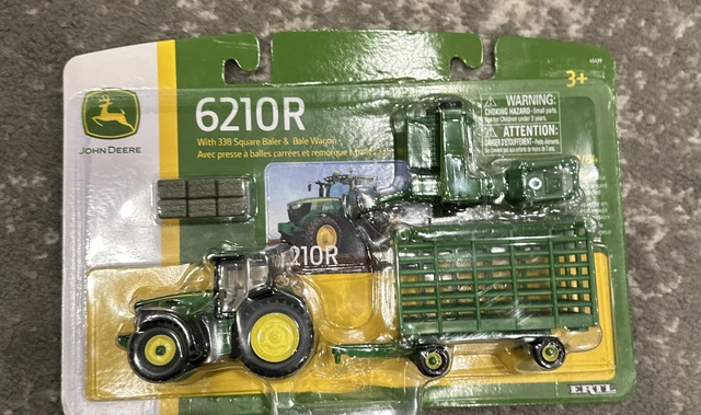 1/64 2012 John Deere 6210R Tractor w/338 Baler & Wagon - TBE45439