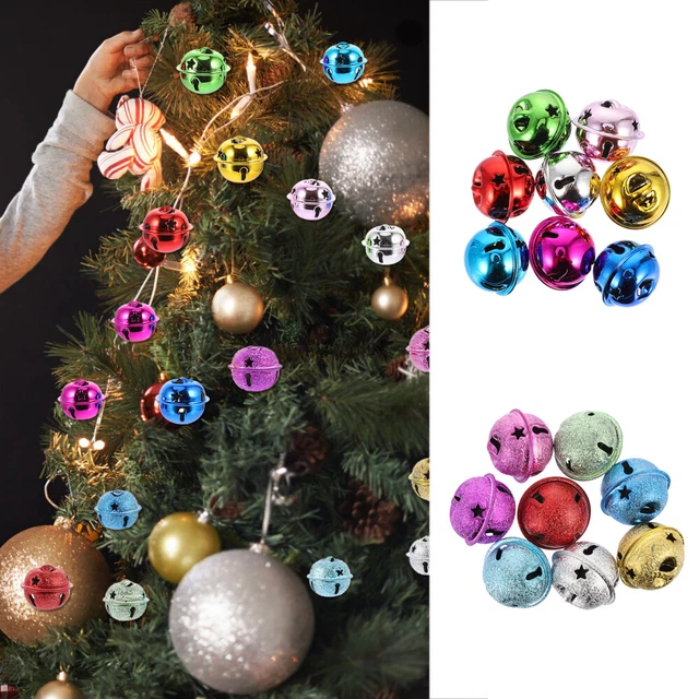 16 piezas Árbol de Navidad Campanas de Navidad Accesorios para exteriores Decoración de guirnaldas Año