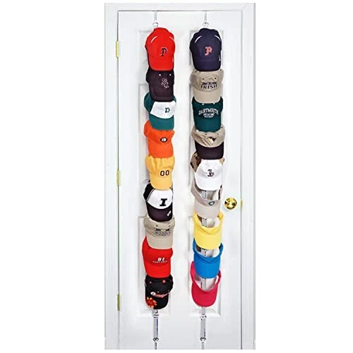 Perfect Curve CapRack18 Over-The-Door Cap Organizer, Two 1 Count, Black