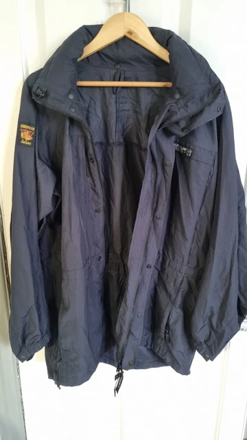 Paramo Mens Waterproof Nikwax Single Skin Jacket Size Large  Navy Blue Vgc