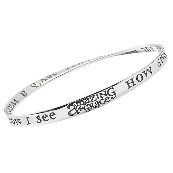 .925 STERLING SILVER Mobius Bangle Bracelet | Amazing Grace | Made in the USA