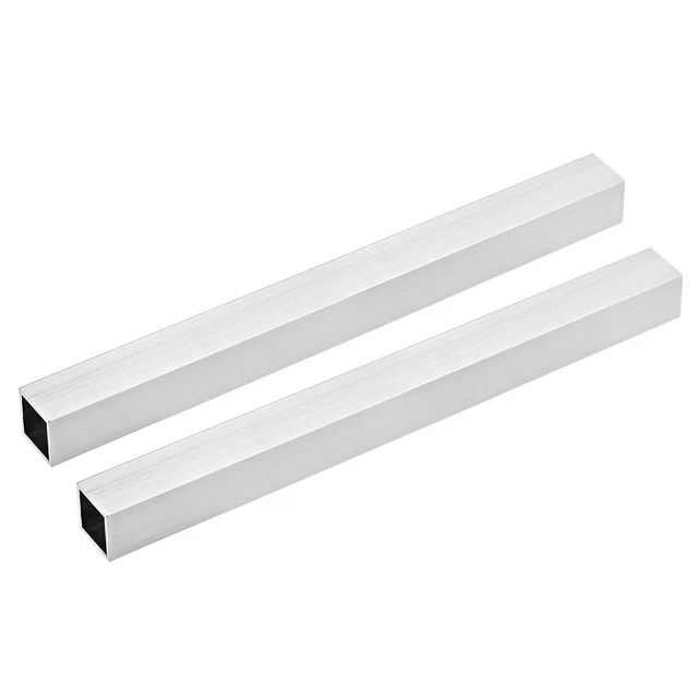 6063 Alluminio Quadrato Tubo 25x25x1mm Parete Spessore 300mm senza saldatura 2pz